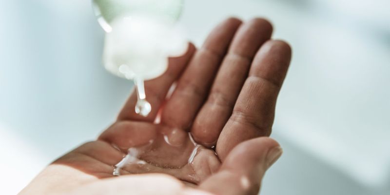 Applying silicone lube as part of female masturbation tips to reduce friction
