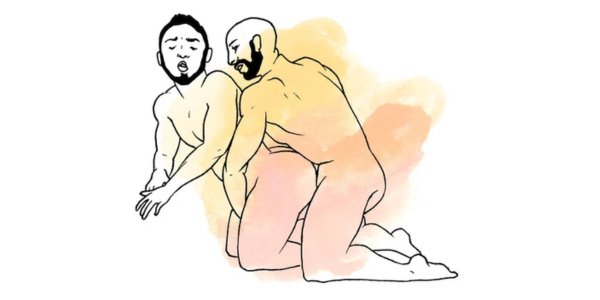 Spooning gay sex position