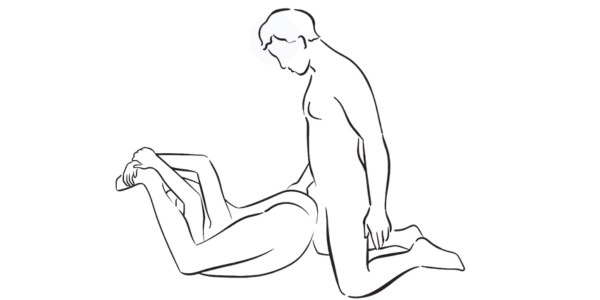 Knees Up gay sex position