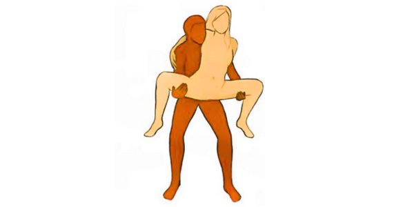 Lift and Carry sex position, a strong sex on standing position for adventurous intimacy