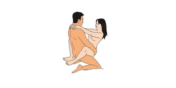 Couple practicing the Classic Sitting Position or Yab-Yum (Chair Version), exploring variations of the close breathing sex position
