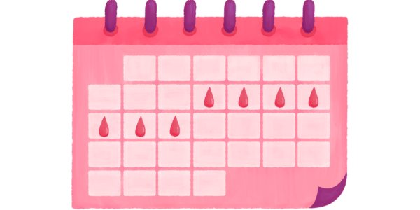 Illustration of cycle variations explaining how factors like sex can delay your period.