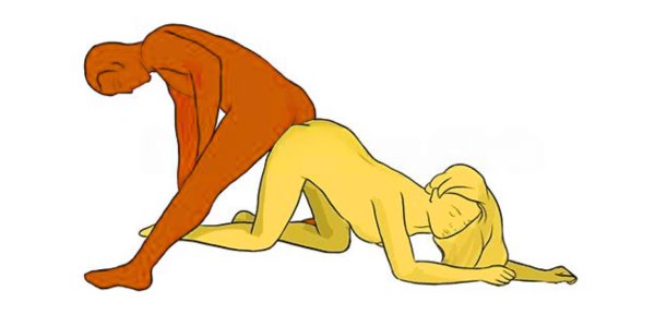 Receiving partner in the Mexican Style position, sitting on an armchair for extra support, exploring variations of the close breathing sex position
